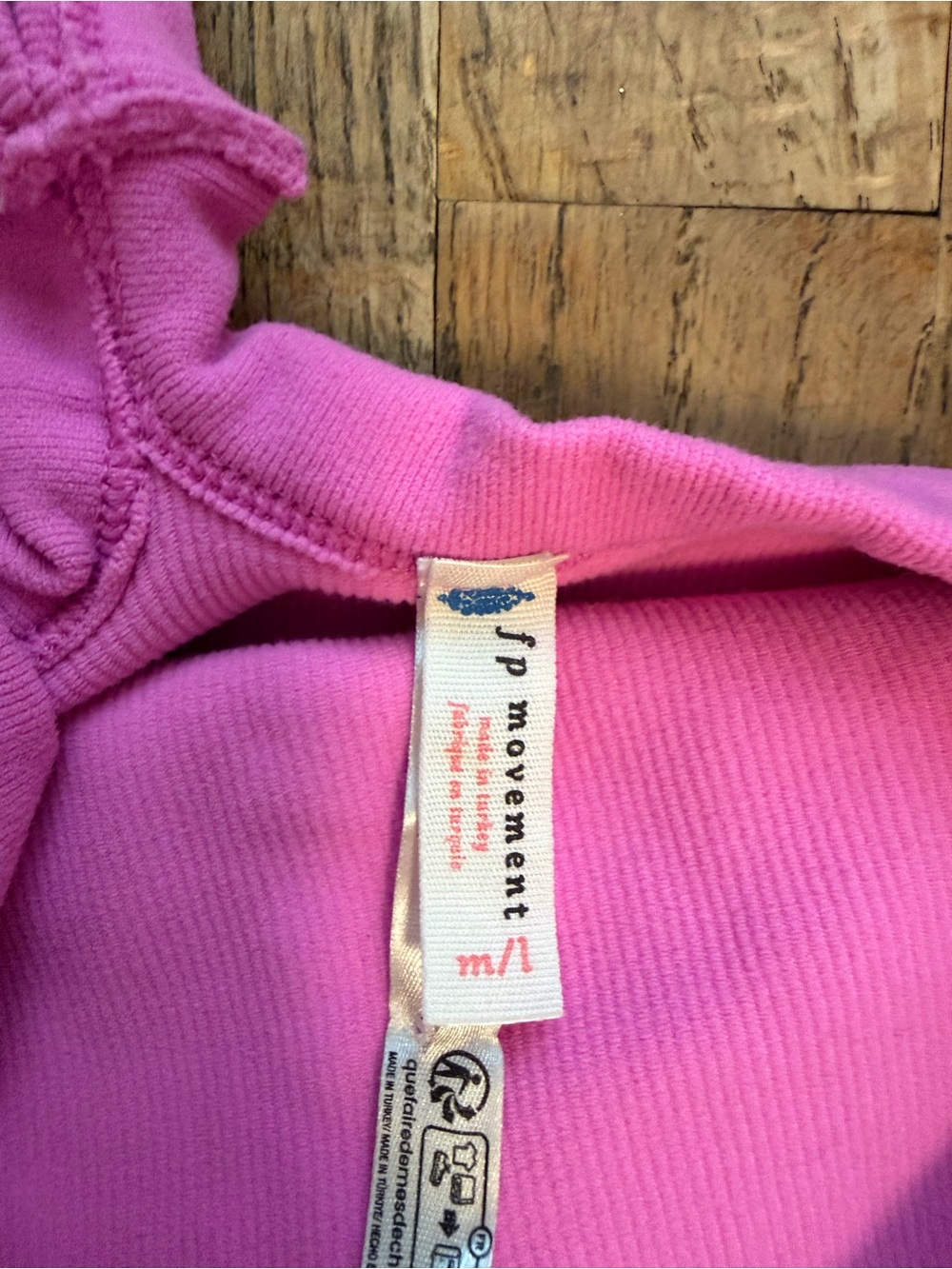 FP Movement by Free People Pink Ribbed Tank Crop Top - Picture 2 of 2